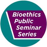 Bioethics Public Seminar Series purple and teal icon